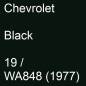 Preview: Chevrolet, Black, 19 / WA848 (1977).